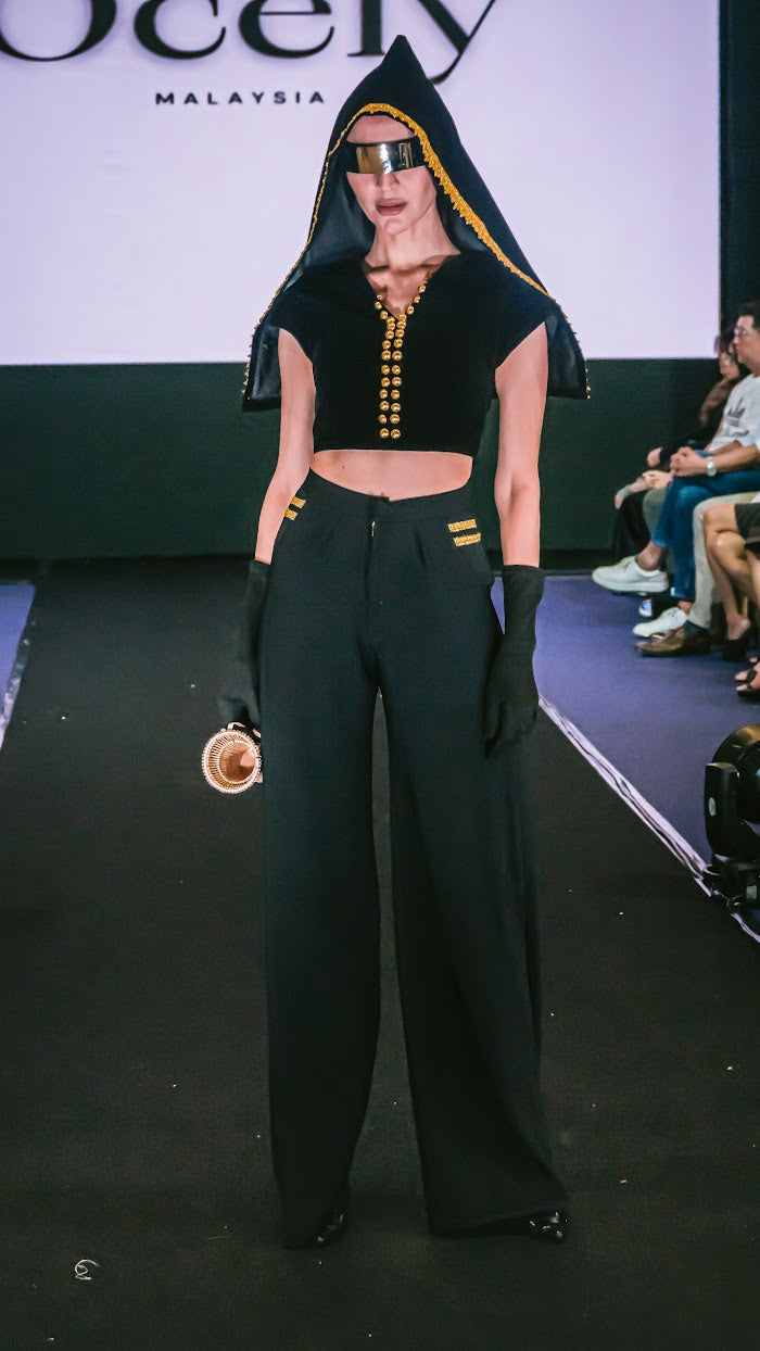 Basic Black & Gold Top (Top Only)