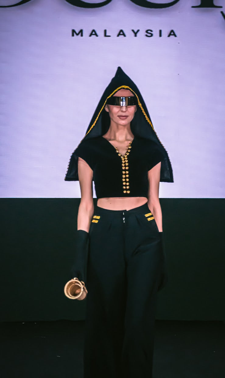 Basic Black & Gold Top (Top Only)