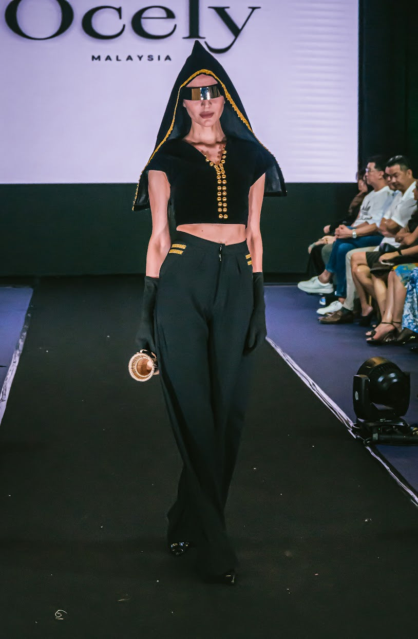 Basic Black & Gold Top (Top Only)