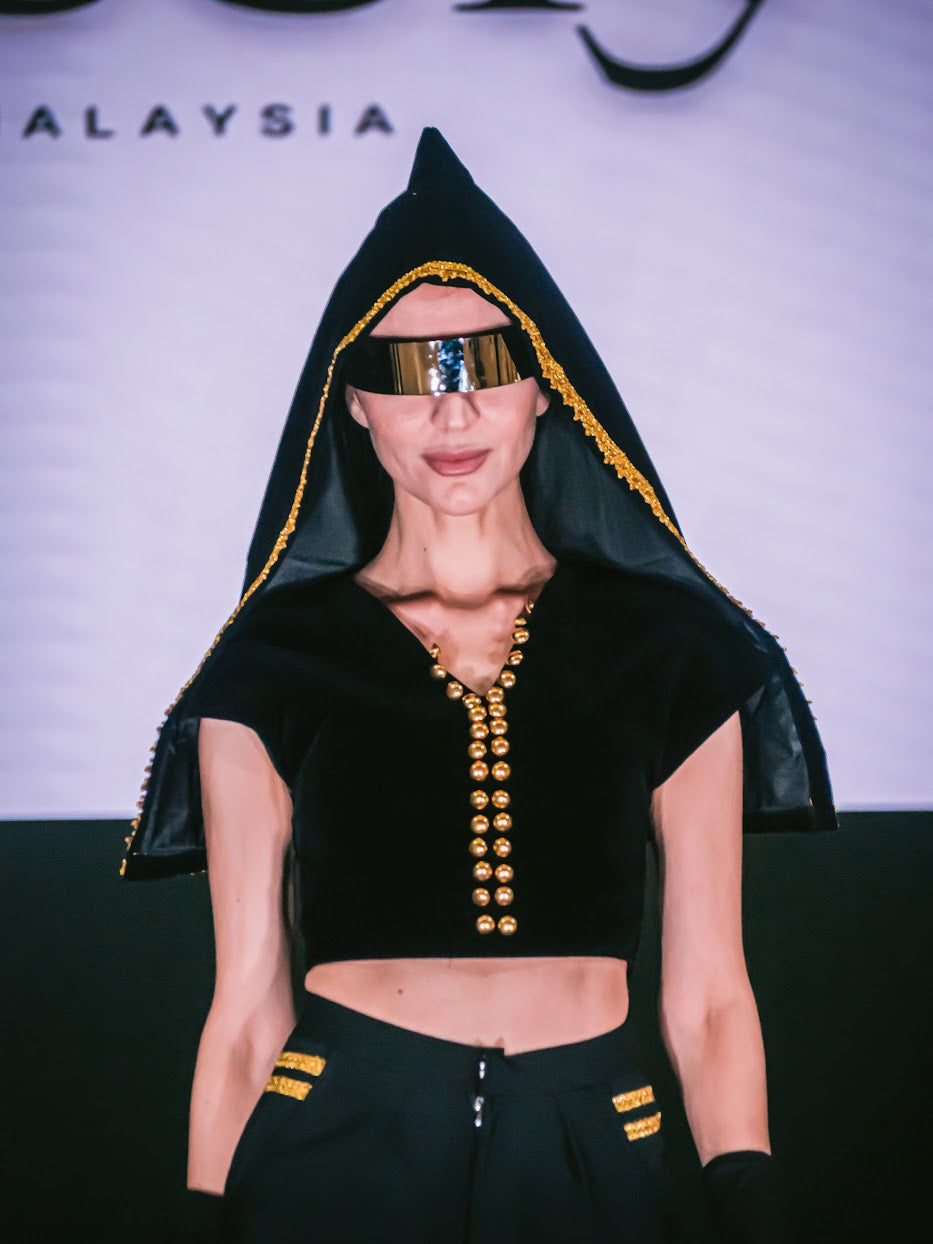 Basic Black & Gold Top (Top Only)